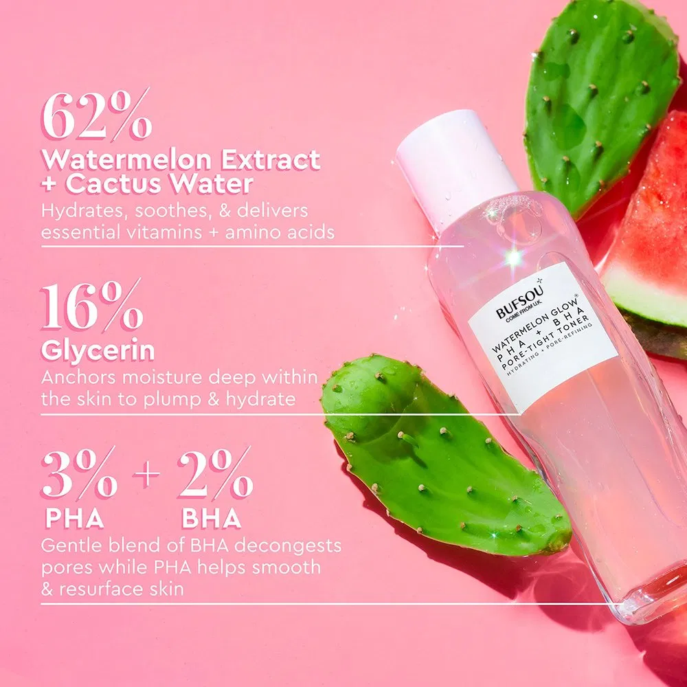 Private Label Natural Organic Watermelon Niacinamide Whitening Moisturizing Skin Care Toner Skincare Glowing Facial Toner
