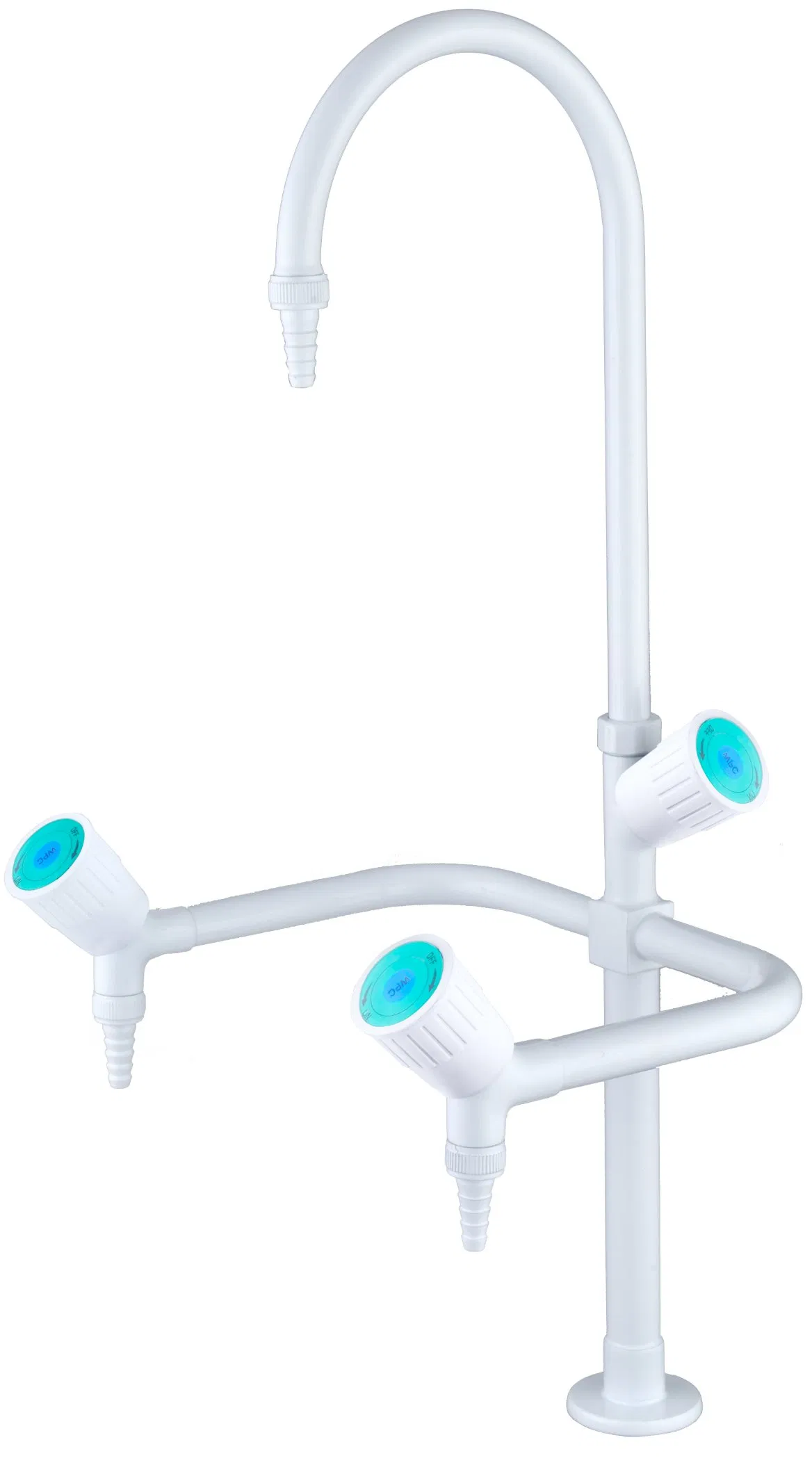 Лабораторный кран трехходовой премиум из латуни