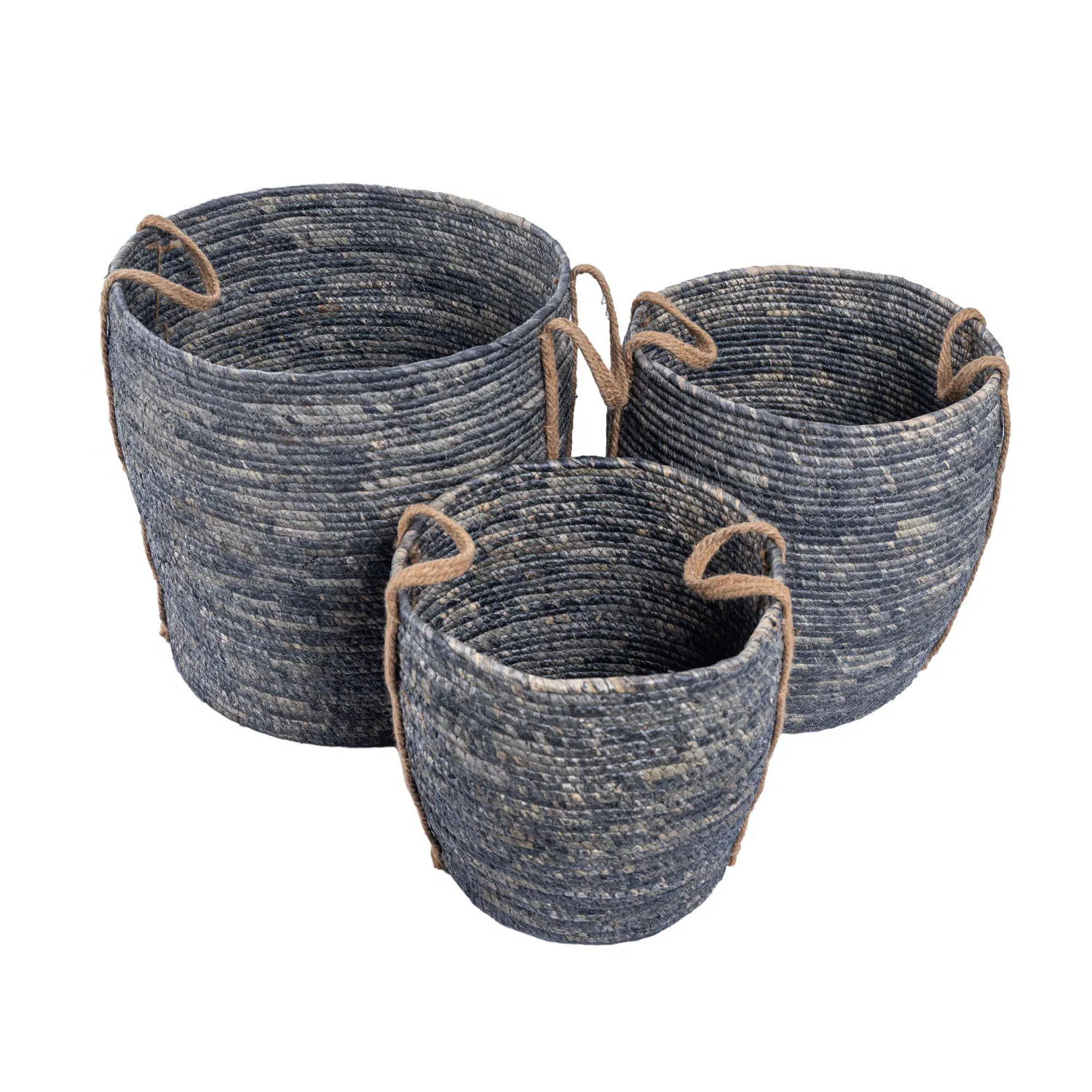Corn Skin Baskets with Handle Baby Nursery Baskets for Clothes Toy