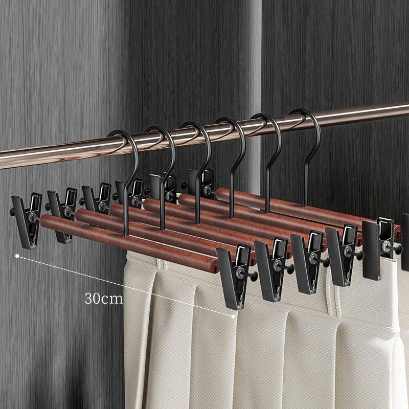 Multifunctional Lightweight Luxury Iron and Wood Hanger with Wide Shoulders