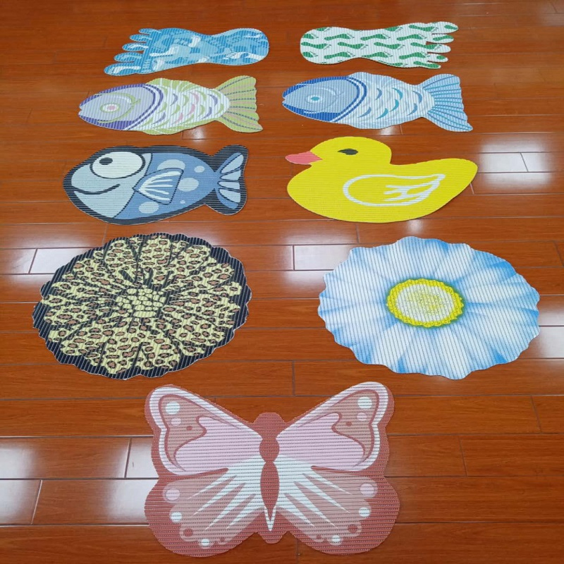 Custom Printed Indoor Anti Slip PVC Foaming Kitchen Rug Floor Toilet Mat