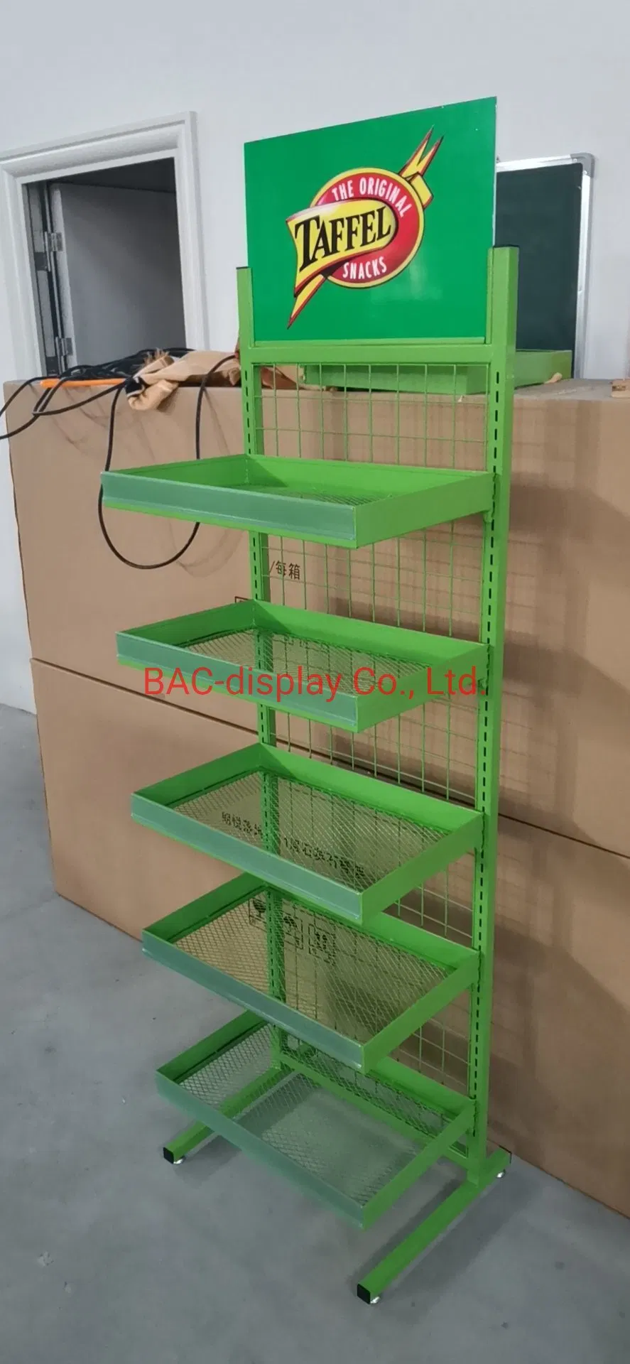 Adjust Shelves Metal Display Stand for Potato Chips and Snacks