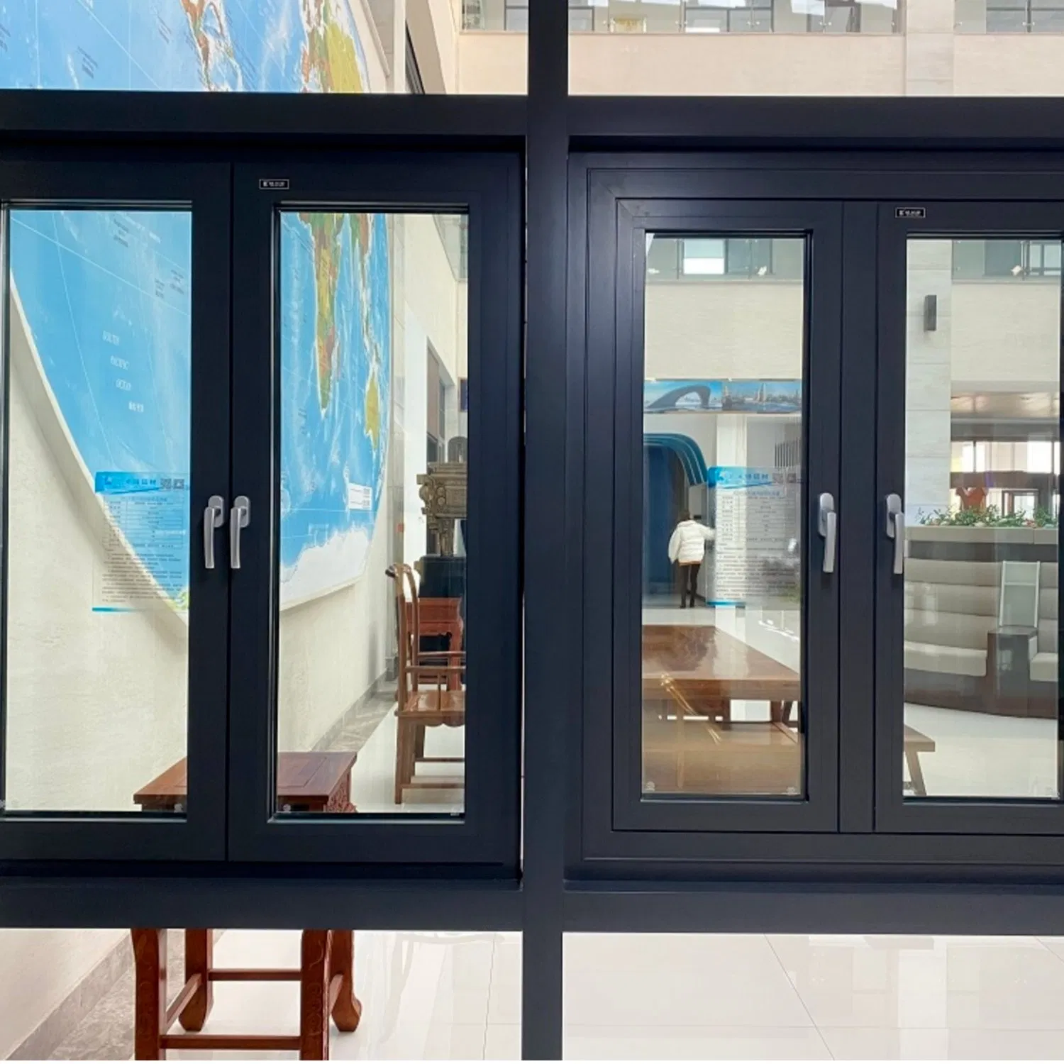 Aluminum Composite Wood Window High Quality Aluminum Windows and Doors OEM Aluminum Extrusions Profiles