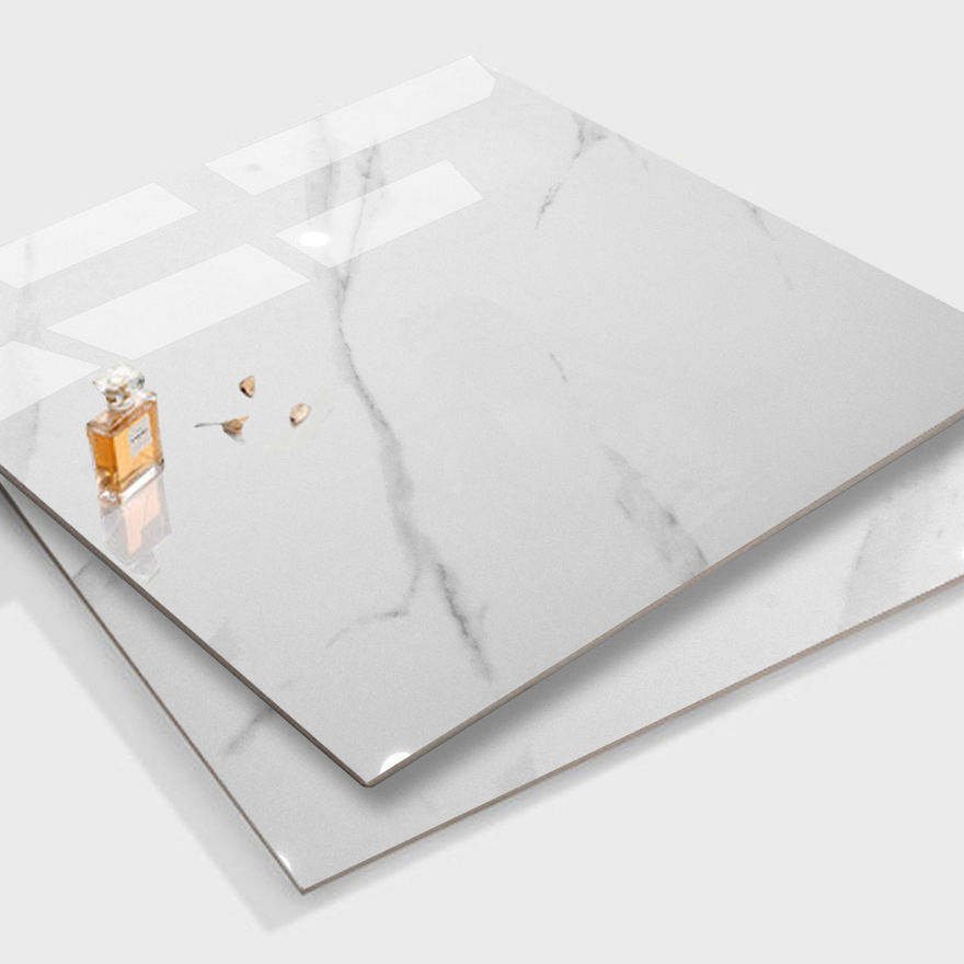 Полированная керамогранитная плитка 600x600 мм под мрамор