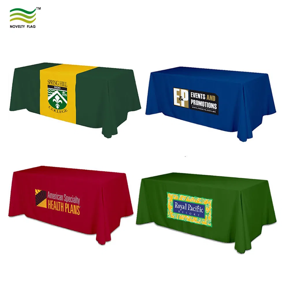 Custom Logo Printing Advertising Table Covers Table Throw with Runner