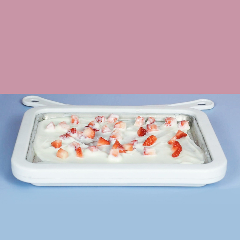 Frozen Yogurt DIY Fried Ice Machine Square Portable Household Fried Ice Machine Yogurt Machine Homemade Yogurt Maker Ice Cream Yogurt Maker