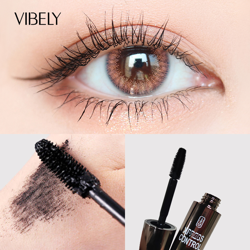 Eye Cosmetics Long Lasting Curling Waterproof Anti-Sweat 3D Fiber Vegan Black Mascara