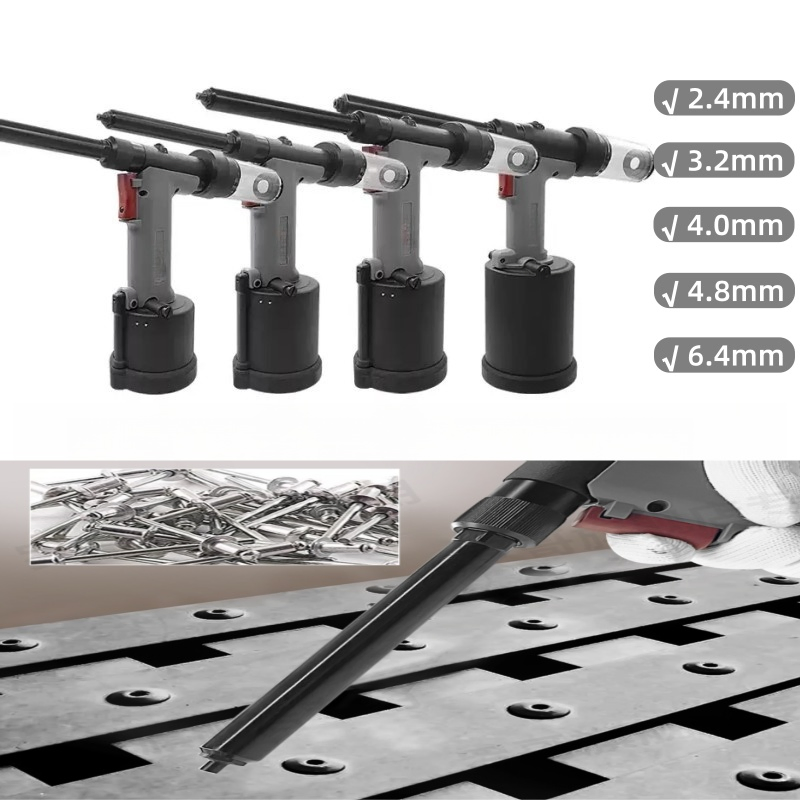 Пневматическая заклепочная машина 1/4" Heavy Duty с удлиненным носиком