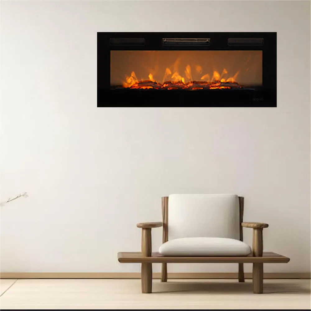 Modern Fashion Design Household Decorative LED Black Electric Fireplace
