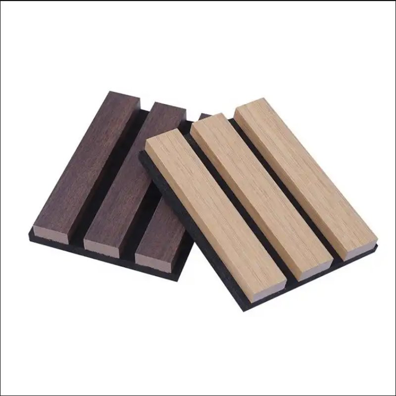 Modern Wall Soundproofing Acoustic Foam Panel Design Decorative Akupanel Slatted Wooden Veneer