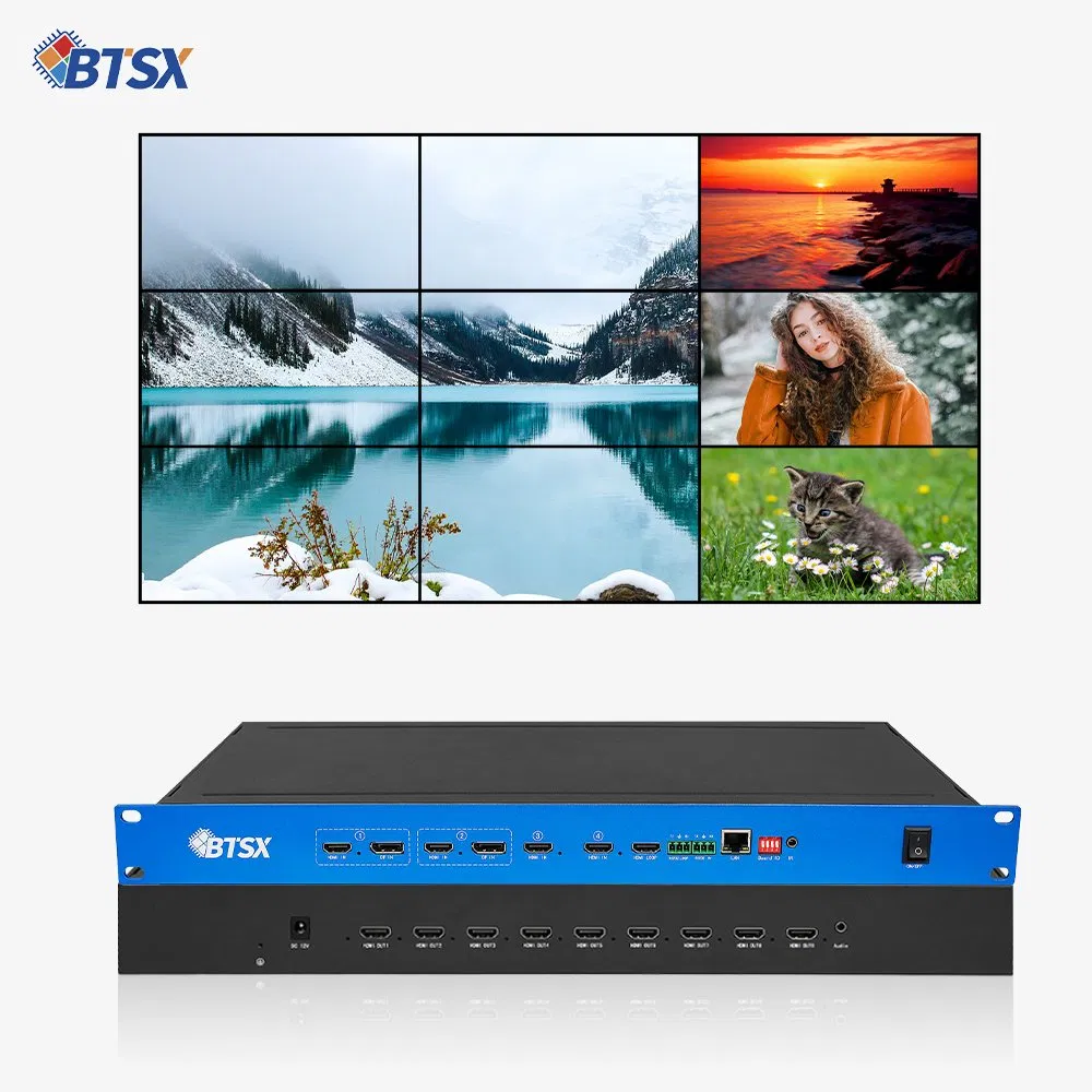 Процессор для видеостены 4K, 9 выходов