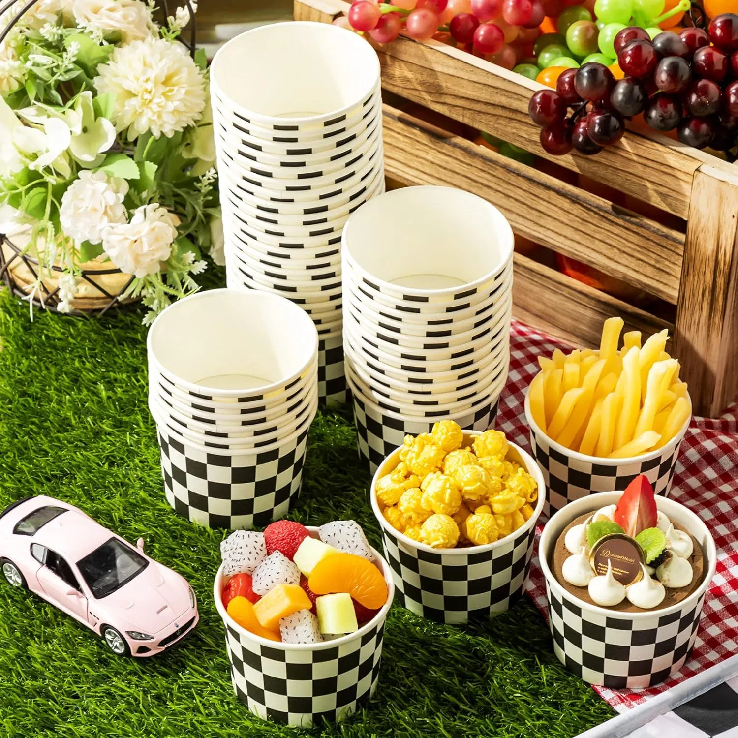 New Design Ice Cream Bowls with Customizable Logo Disposable Ice Cream Bowls with Lids