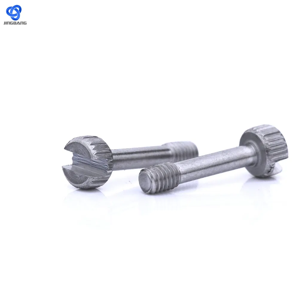 Custom Stainless Steel Hexagonal Socket Countersunk Head Knurled Slotted Captive Panel Screw