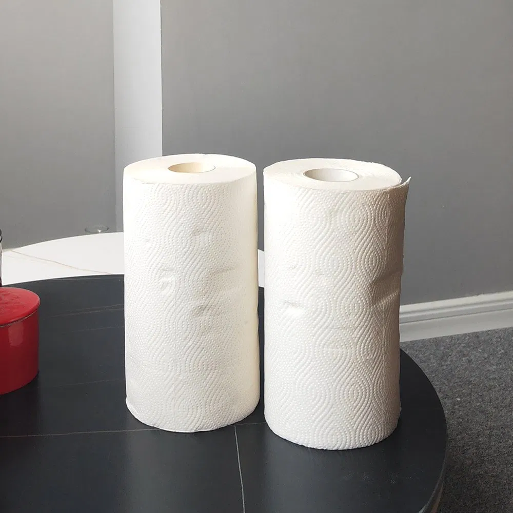 Whiete and Unbleached Water Soluble Kitchen Towel Roll