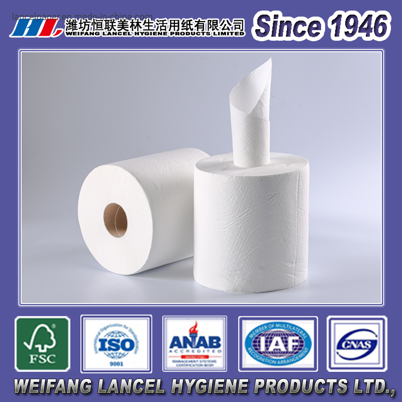 Wholesale Cheap Laminated Paper Towel Center Pull Paper Towel Roll Dispenser Centre Feed Hand Tissue Paper 550g