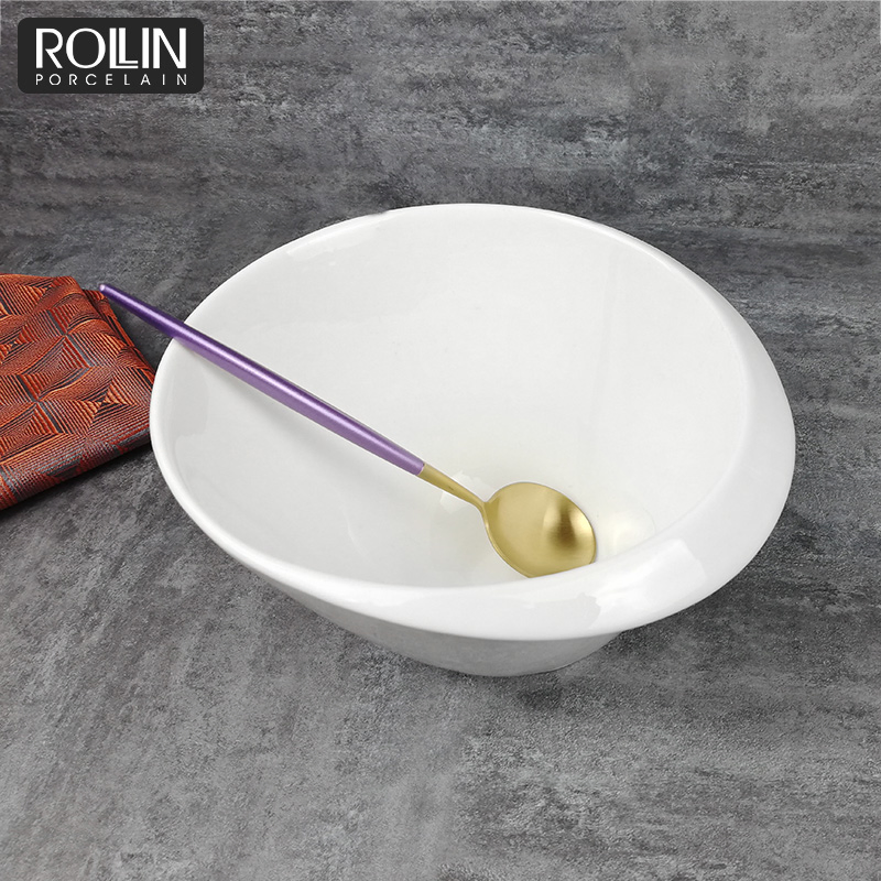 Nice Porcelain Deep Salad Bowl for Wedding&Banquet