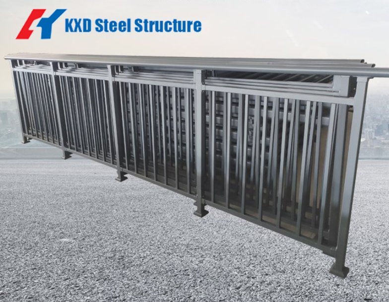 Steel Structure Modern Galvanized Steel Railing Support Customized