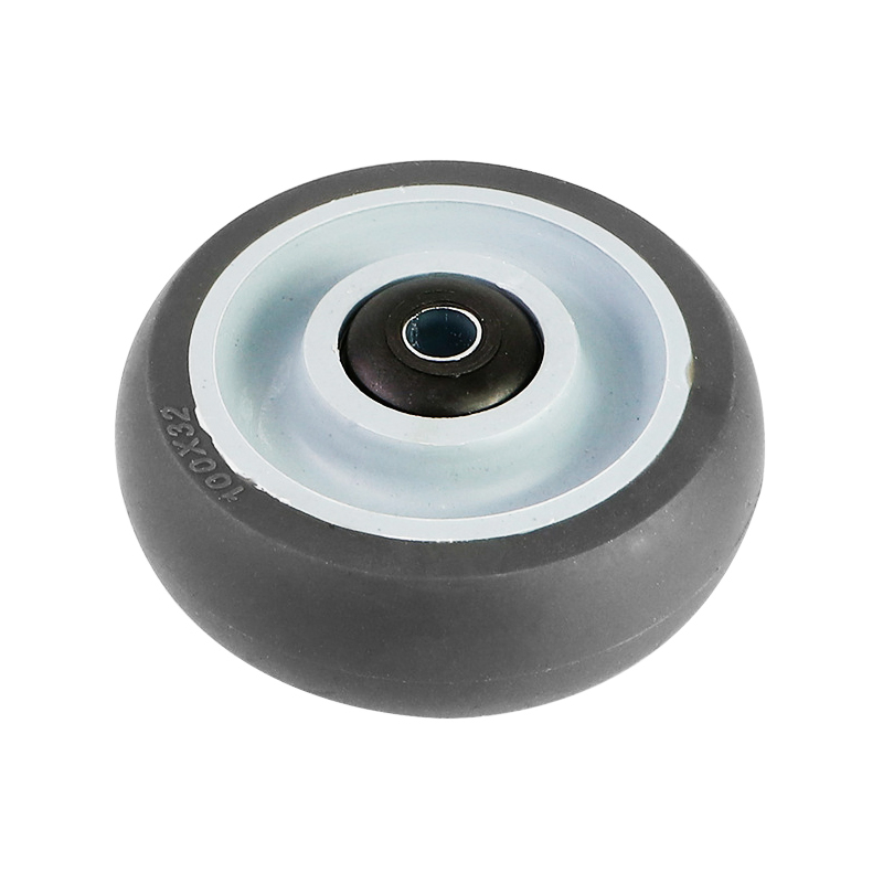 3 4 5 Inch Industry Trolley Furniture TPR Soft Grey Rubber Plate Swivel Caster Wheels