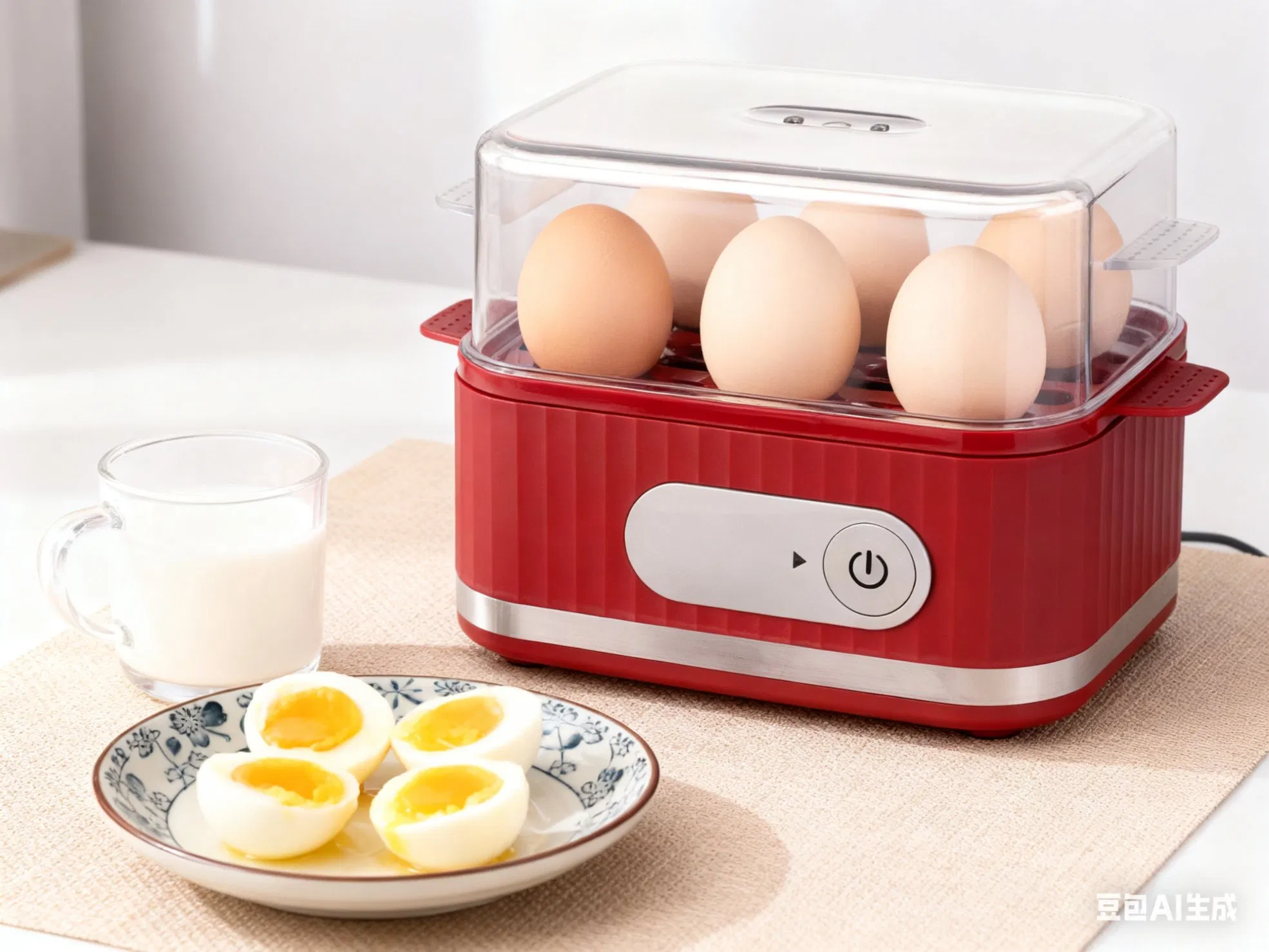 Timer-Controlled Mechanical Egg Boiler for 6 Eggs 400W Capacity