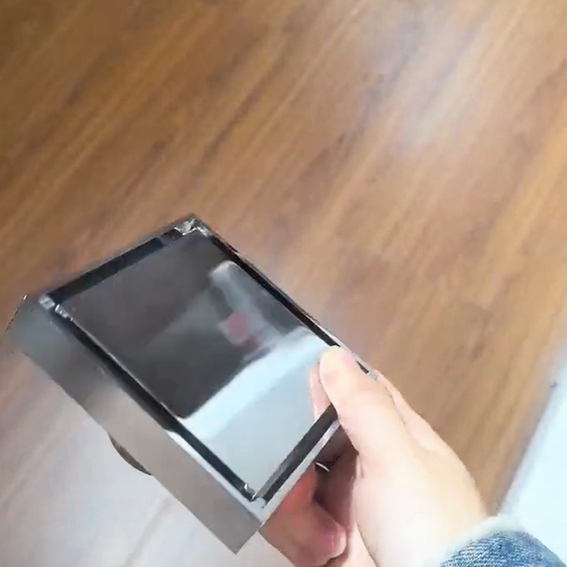 Bathroom Shower Tile Insert Copper Square Drain Anti Odor Anti Foul Hidden Floor Drain