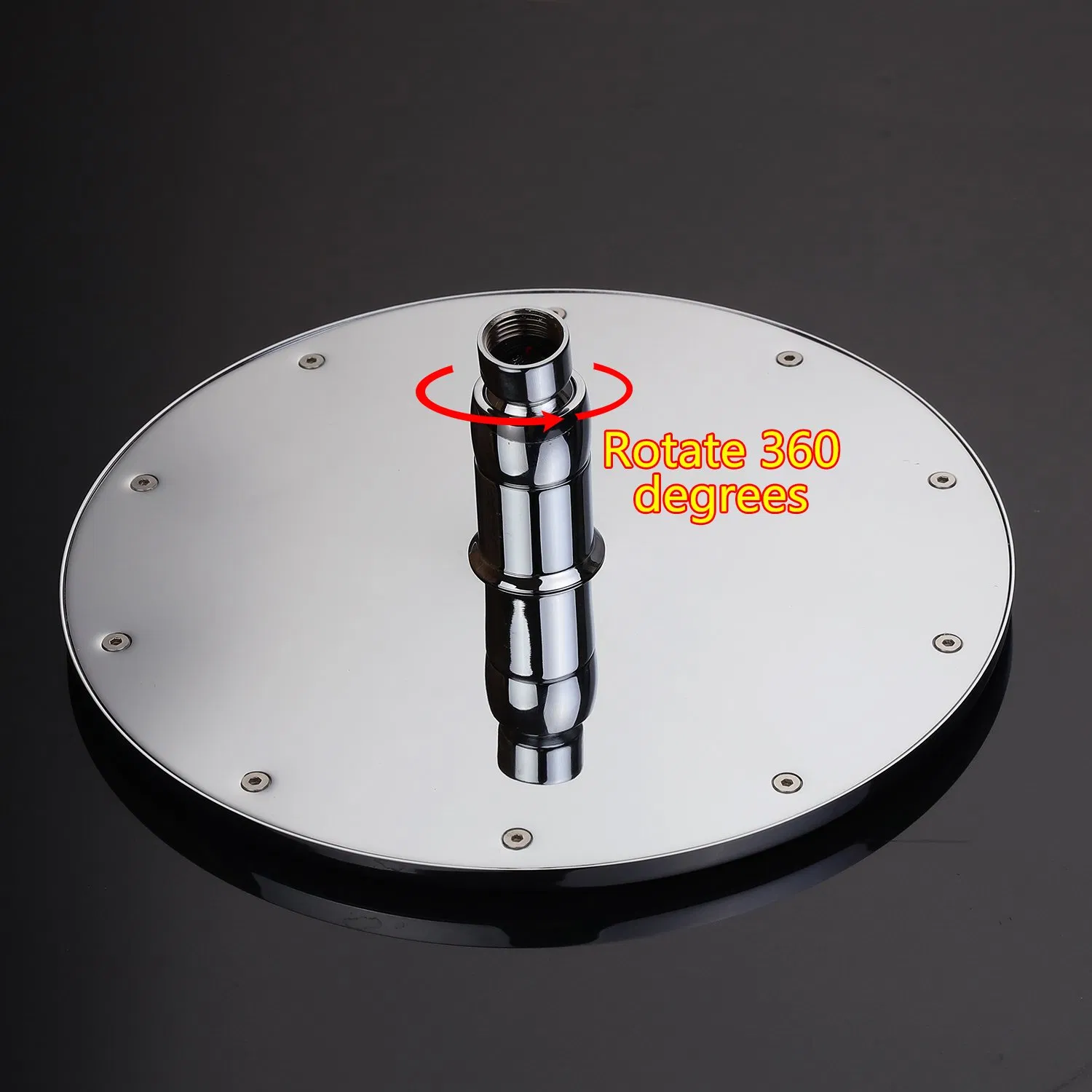 10" Round Big Rainfall Thermostatic Faucet Brass Conceal LED Shower Set