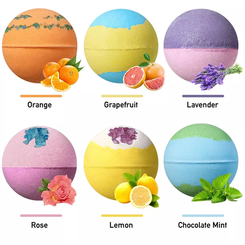 Bathroom Sea Salt 100% Natural Bath Bomb Tangerine Fizz Dessert Relaxing Home Organic Bath Bombs