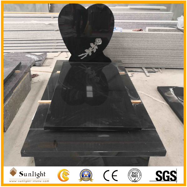 Western European Style Granite Monuments, Cross Tombstone, Heart Tombstone