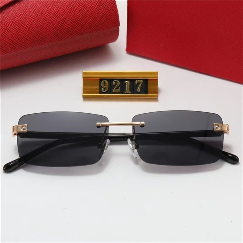New Fashion Rimless Vintage Sunglasses Small Frameless Glasses Women Men Shades Glasses