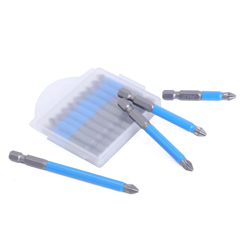 1/4 Inch Hex Shank Single End Magnetic Screwdriver Bits 50mm Anti-Slip Screw Driver Bit for Repair Tools