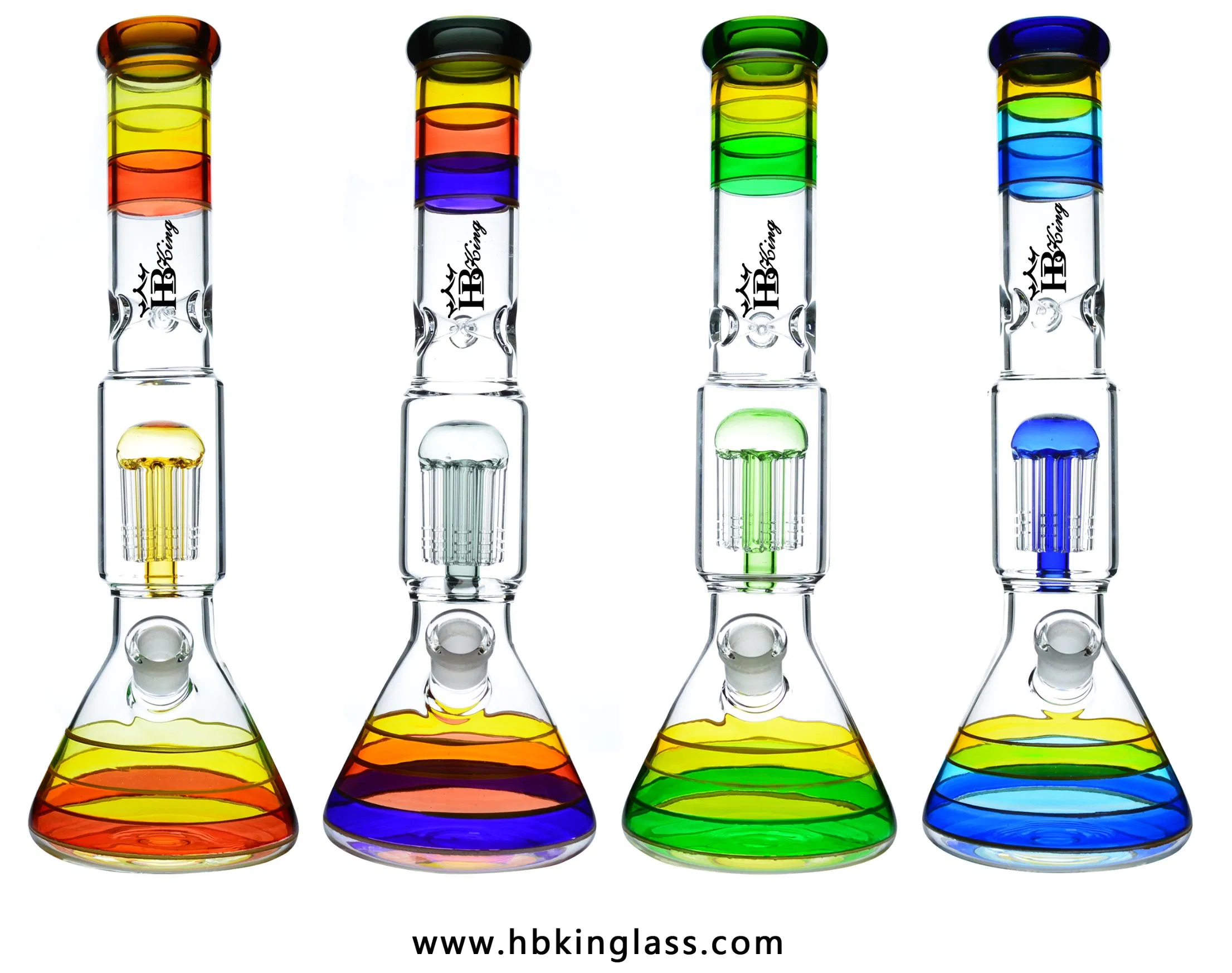 22 Inches 16 Arm Trees Big Size Beaker Glass Water Pipes for Smoking