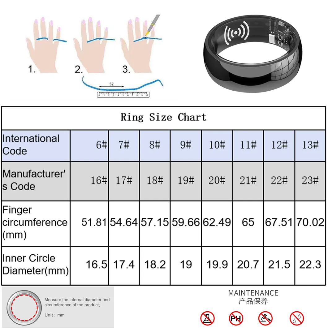 Умное кольцо Pensvox для фитнеса и сна с NFC