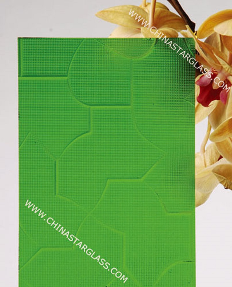 8 mm Green Patterned Glass