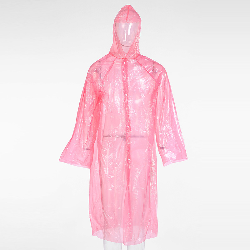 Extra Thick Disposable Pocket Raincoat for Adults with Waterproof Emergency Hood Esg17222