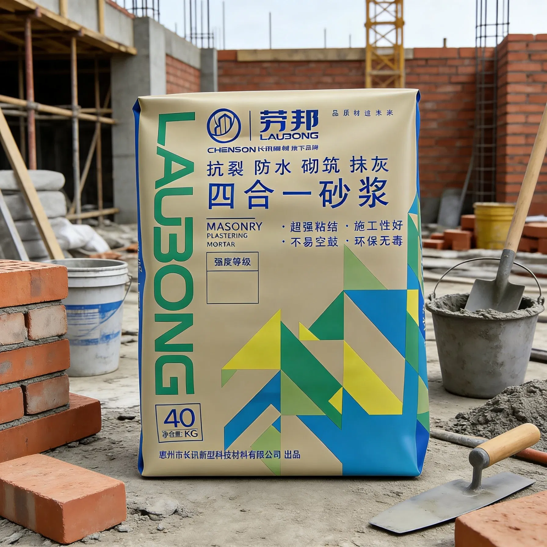 4-in-1 Premixed Masonry and Plastering Mortar for Construction