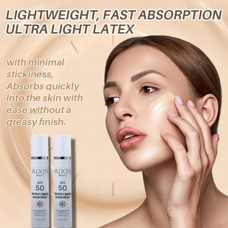 Beauty Cosmetics All-in-One Face Sunscreen Foundation Tinted Sunscreen Mositurizer
