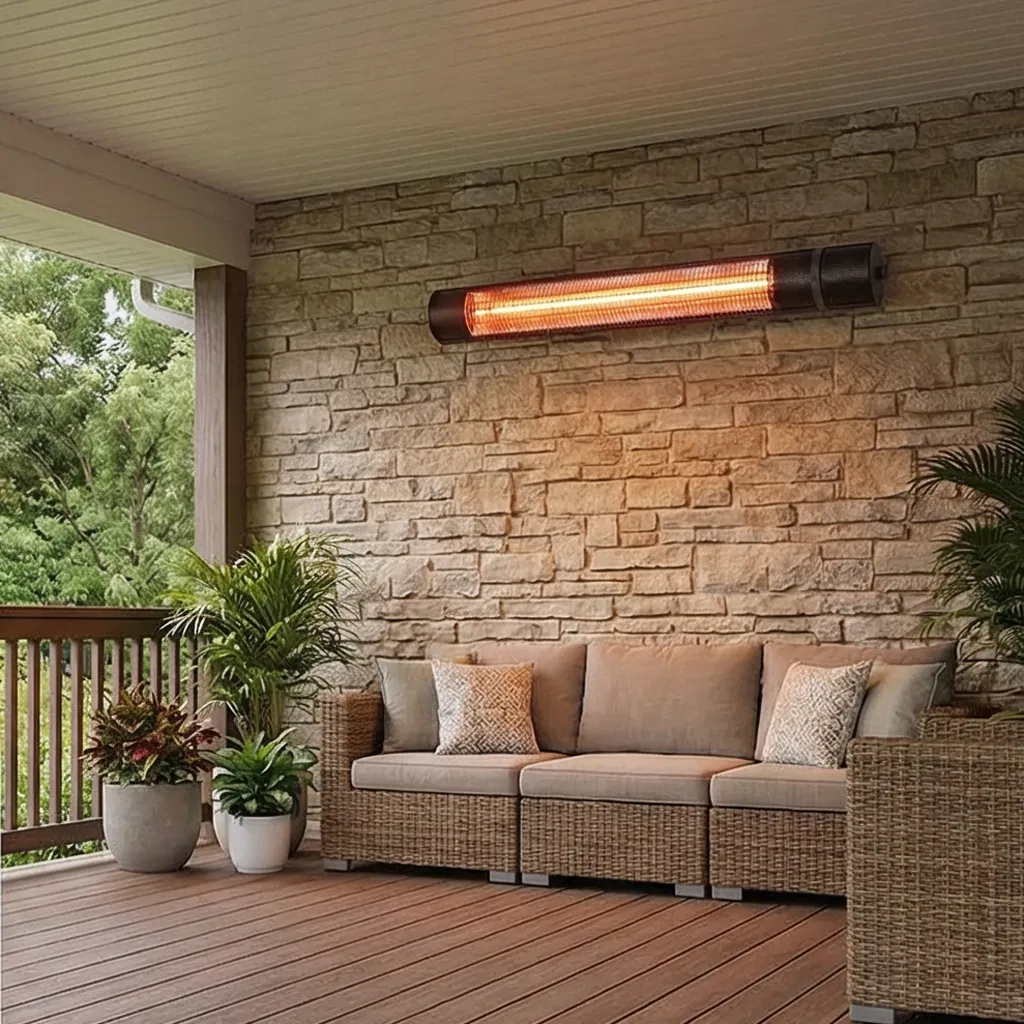 Waterproof IP55 Outdoor Infrared Patio Heater 2000W Factory Direct Supply