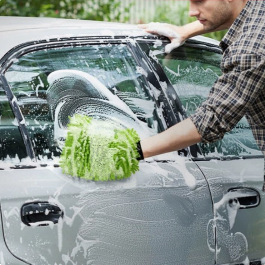 Customized Thicker Chenille Wash Mitt Glove Car Polishing Microfiber Cleaning Glove Dusting