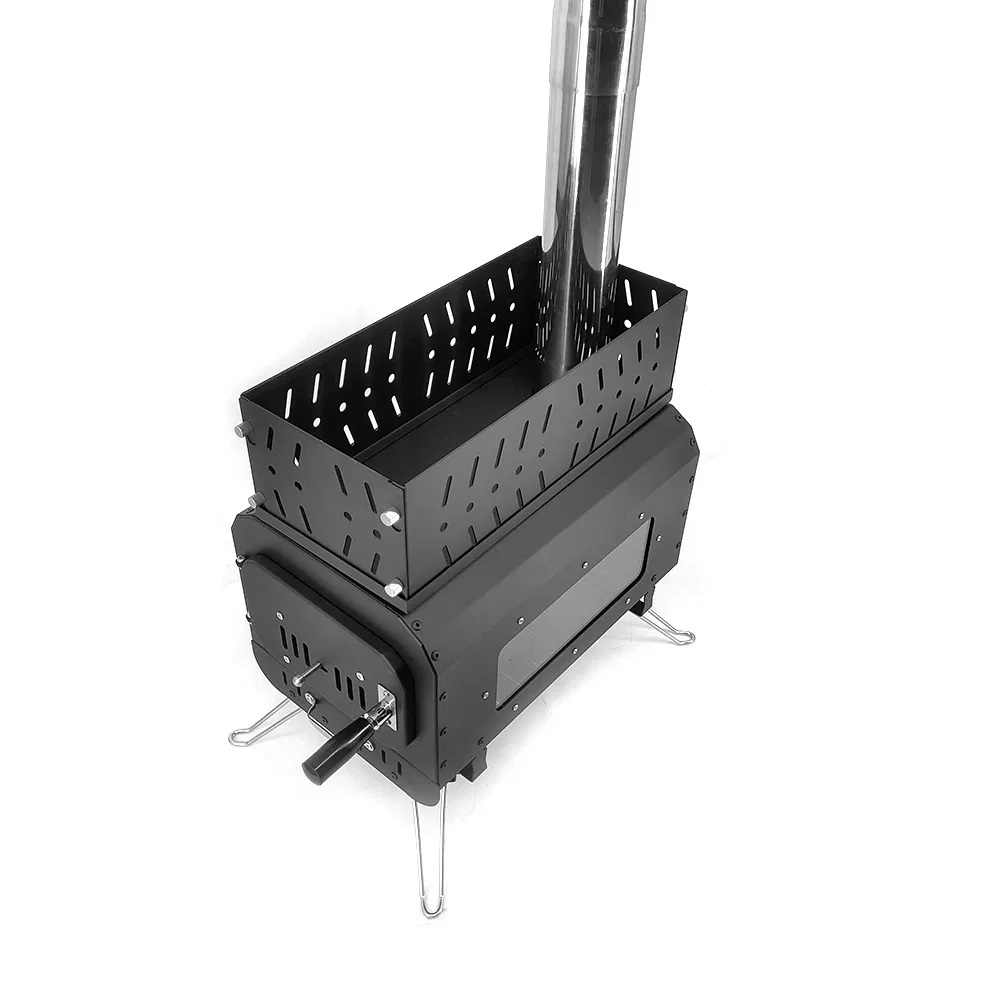 Складная дровяная печь для палатки и сауны