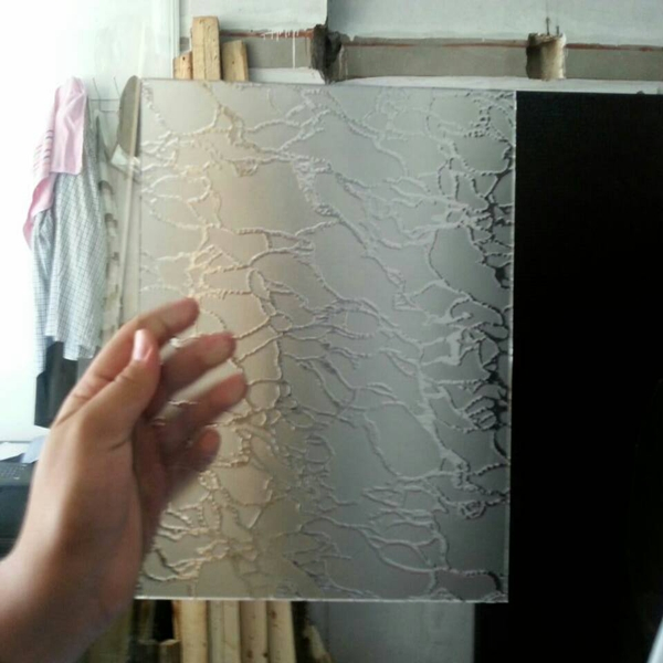 4-12mm Frosted Glass Acid Etched Paint Coated Glass