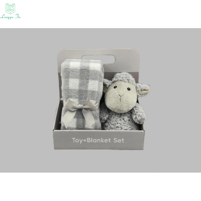 Wholesale Langyu Animal Toys with Blanket Dolls Kids Sleeping Blanket Cute Animal Doll Blanket Rabbit Blanket Children's Soothing