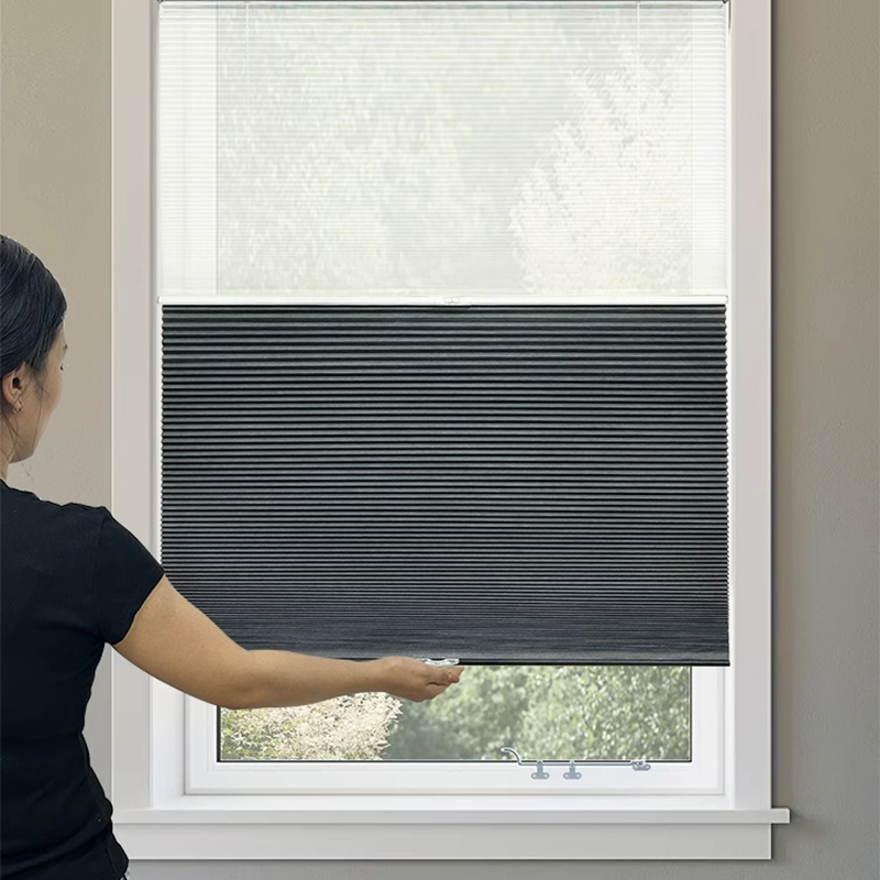 Manufacturer Modern Cellular Fabric No Drill Cordless Day and Night Honeycomb Blinds