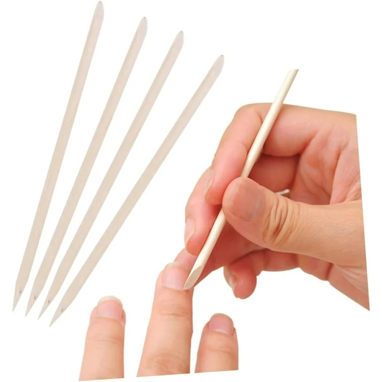 Professional Portable Wooden Nail Cuticle Pusher Art Stickers