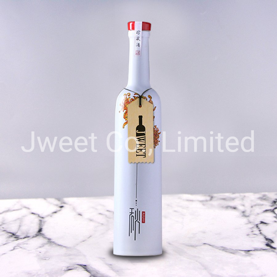 New Design Decal Printing Alcohol Rum Bottle Oil Ceramic Bottle