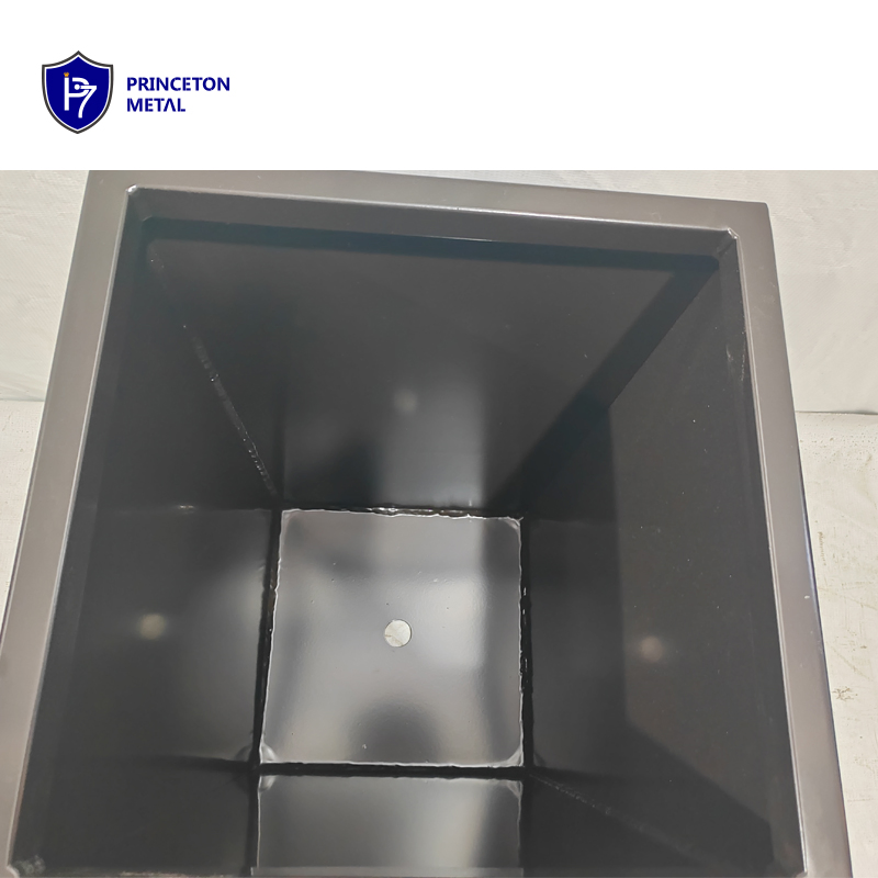Princeton Metal Modern Lightweight Square Aluminum Planter Pot for Living Spaces, Lobby