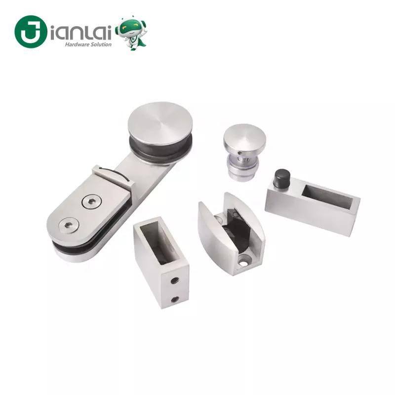 Chrome Bathroom Hardware Glass Fittings Shower Glass Sliding Door Kit