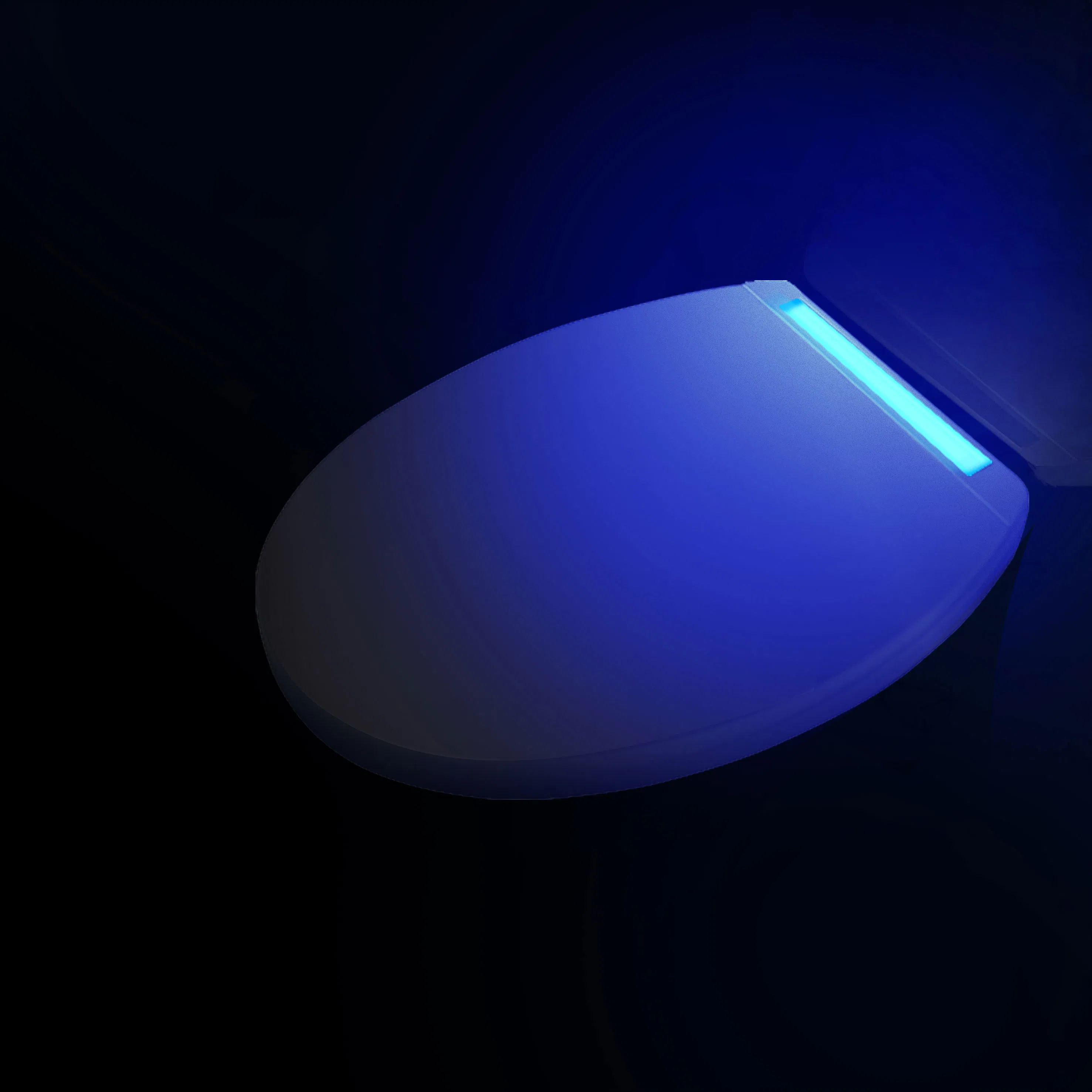 Modern Luminous Urea Soft Close Thin Toilet Seat with Sensor of Light and Sound