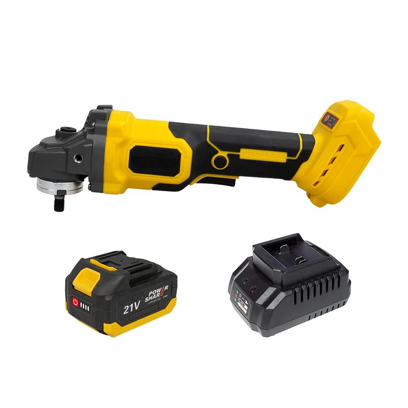 21V Power Tool Brushless Motor Cordless Grinder with Long-Life Battery Power-Tool Angle Grinder