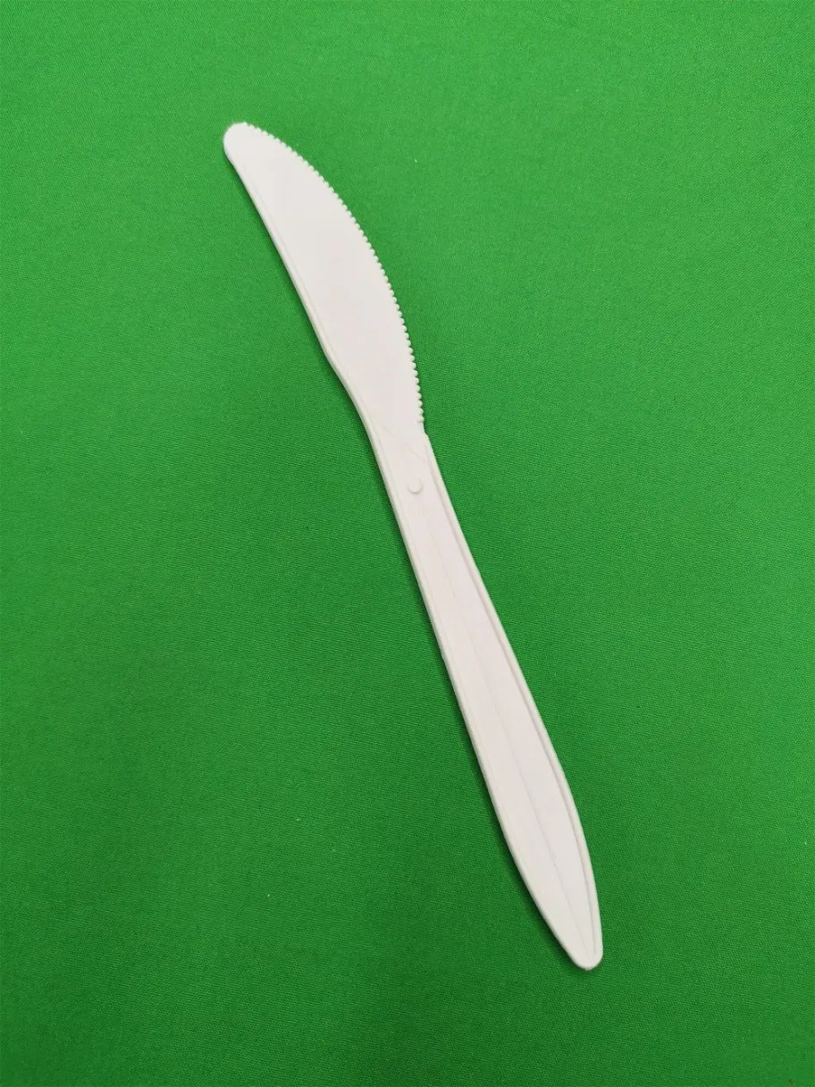 Biodegradable White Cornstarch Knife 16cm Length
