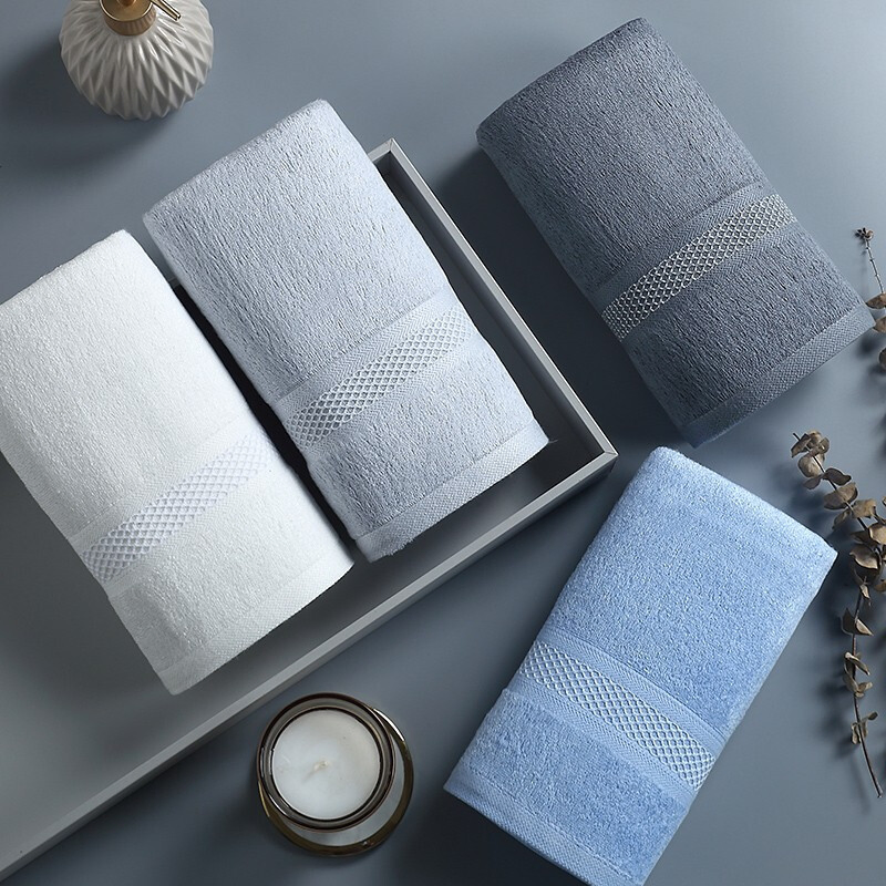 Luxury Comfortable White 100% Cotton Towel Set Hotel Home SPA Towels