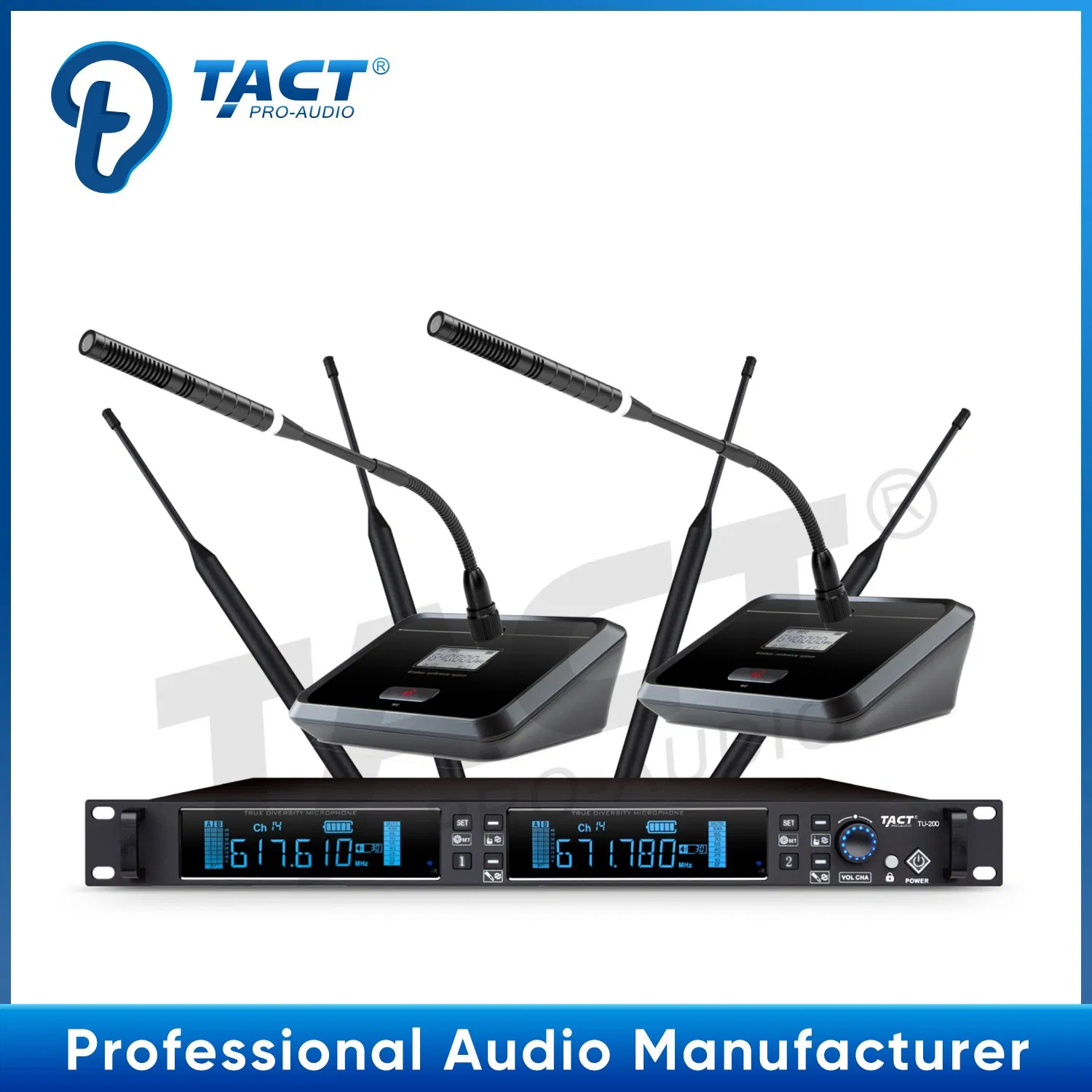 Hot Sale UHF Ture Diversity Power Microphone for Party & Performance